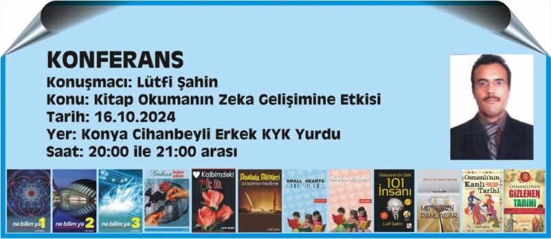 KONYALI ÖĞRETMEN KONFERANS VERECEK