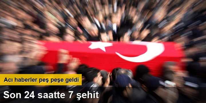 Son 24 saatte 7 şehit