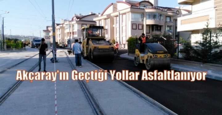 Akçaray’ın geçtiği yollar asfaltlanıyor