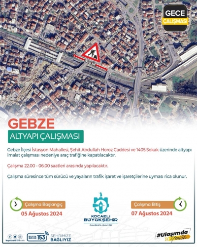 Gebze Altyapı çalışması