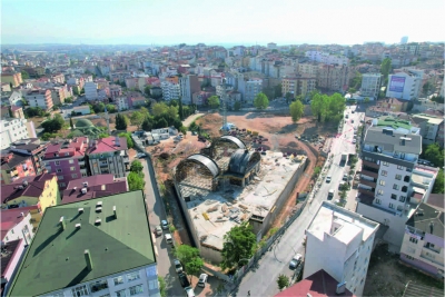 Kent meydanı camii şekilleniyor